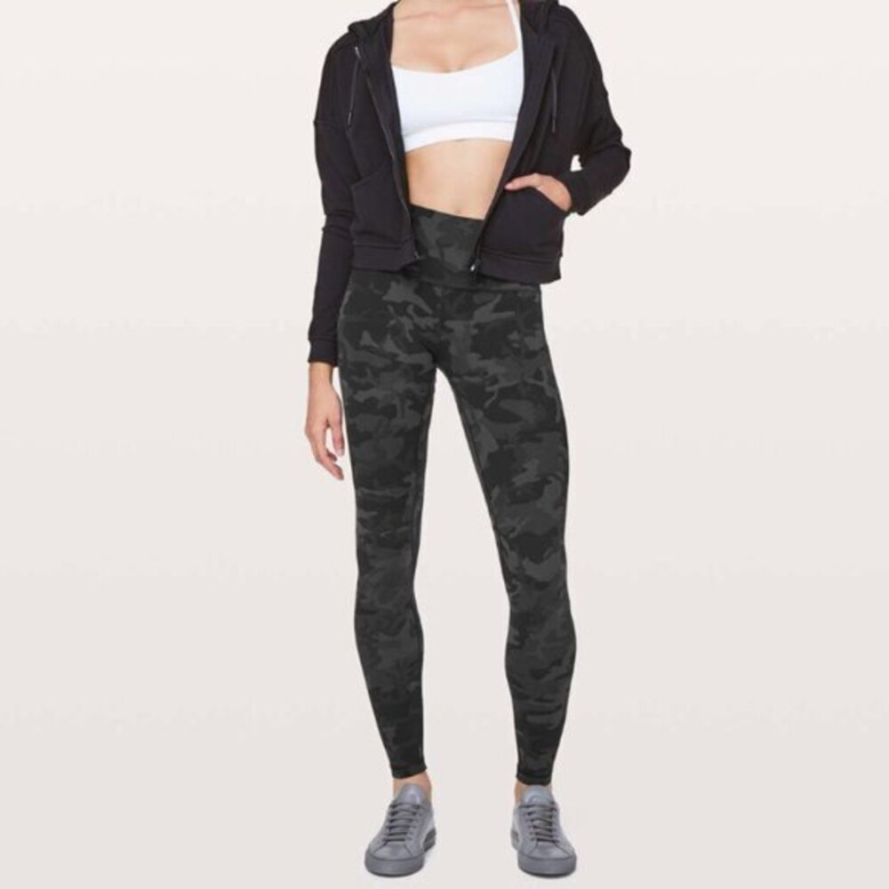Lululemon Align Pant *Full Length 28" Incognito Camo Multi Grey Women's 8